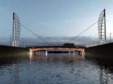 Concorso Internazionale per un nuovo ponte sulla Fossa Traianea (Fiumicino) Seconda Fase 4° classificato